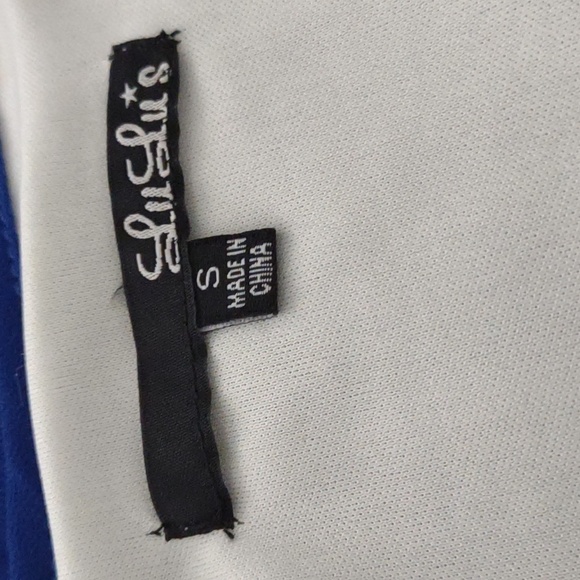 Lulu's Blue High Low Dress Lace Chiffon Fairycore Foliage Before Beauty Small - Picture 13 of 14